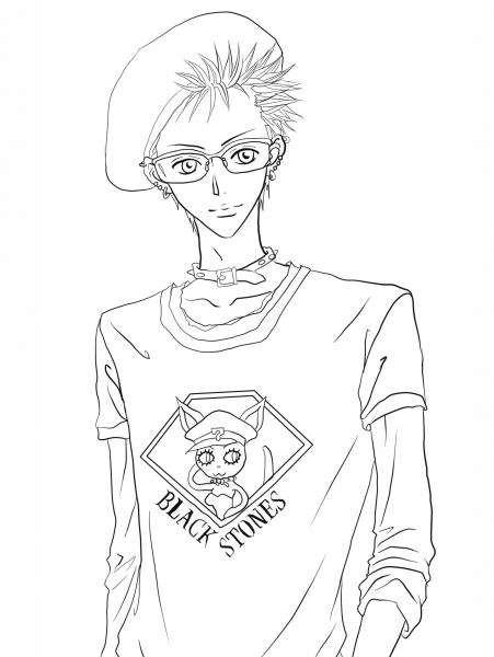 Nobuo Terashima aka Nobu from Nana Manga coloring page image