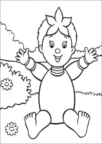 Noddy doll coloring page image