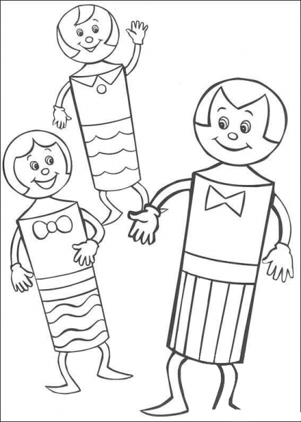 Noddy Friends 1  coloring page image