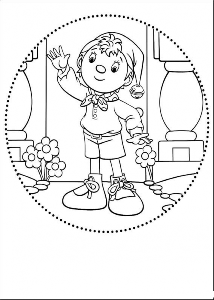 Noddy Greeting coloring page image