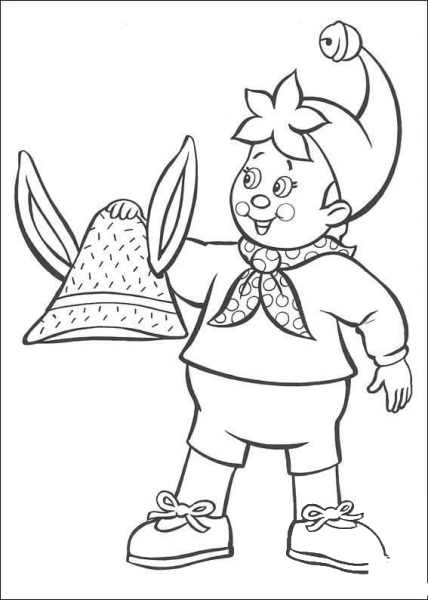 Noddy Holds a Rabbit’s Hat  coloring page image