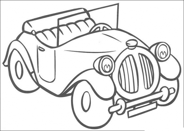 Noddy’s Car  coloring page image