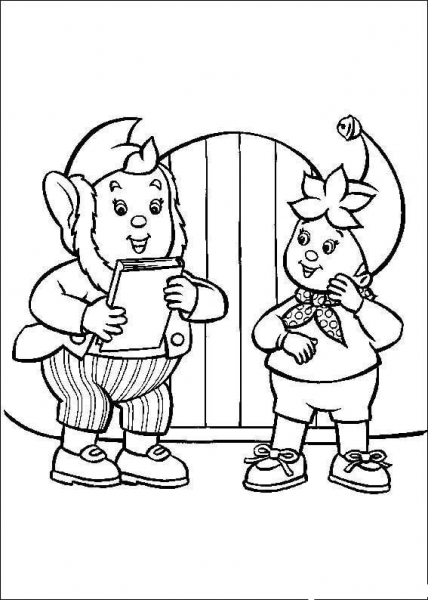 Noddy Talks to Big-Ears coloring page image