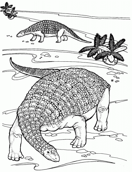 Nodosaurus coloring page image