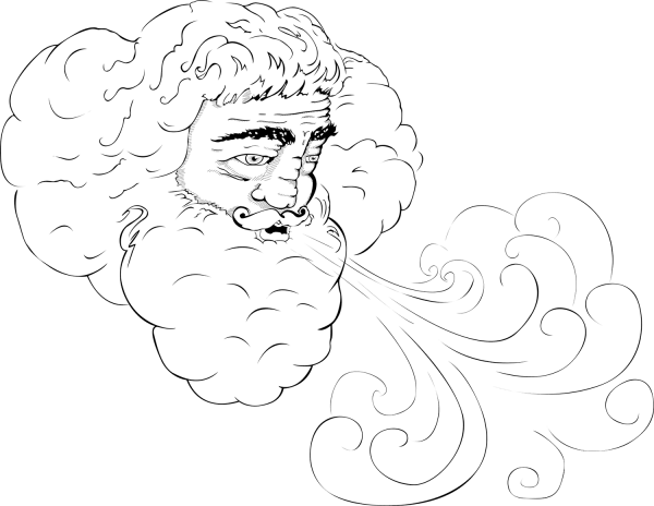 North Wind Blows coloring page image