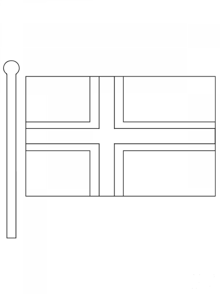 Norway Flag coloring page image