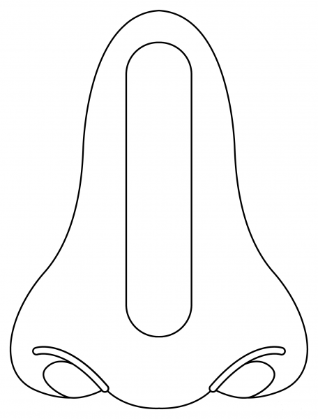 Nose coloring page image