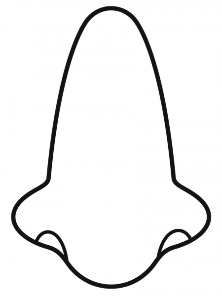 Nose coloring page image