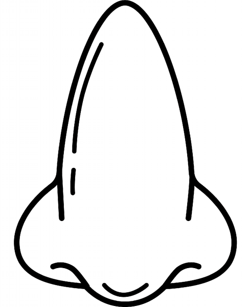 Nose coloring page image