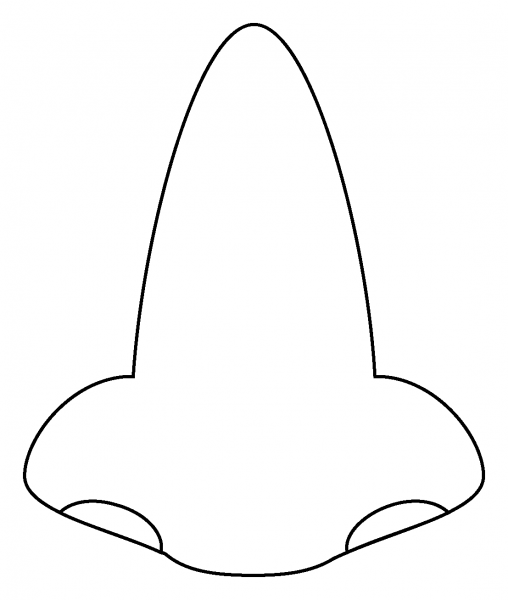 Nose Emoji coloring page image