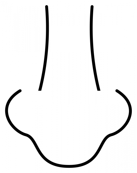 Nose Emoji coloring page image