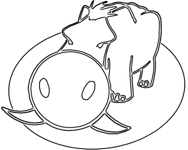 Nose Of Wild Boar  coloring page image