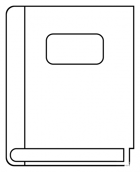 Notebook Emoji coloring page image