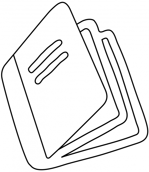 Notebook Emoji coloring page image