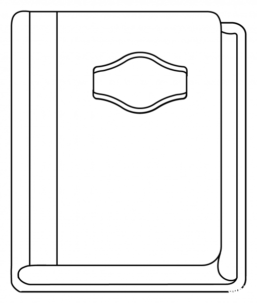Notebook with Decorative Cover Emoji coloring page image