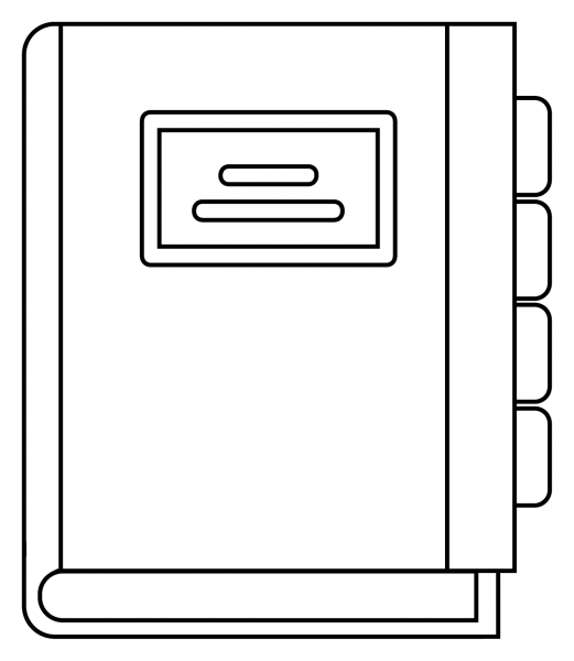 Notebook with Decorative Cover Emoji coloring page image