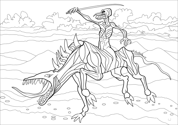 Nuckelavee coloring page image