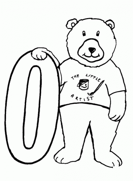 Number 0  coloring page image