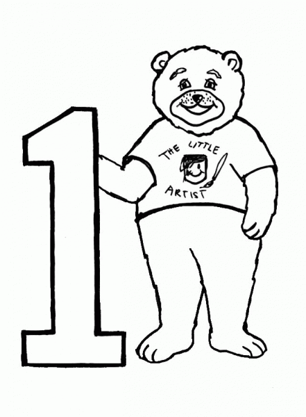 Number 1  coloring page image