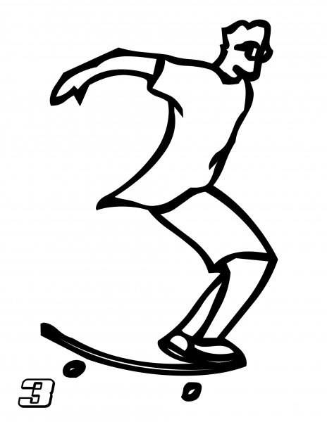Number 3 coloring page image