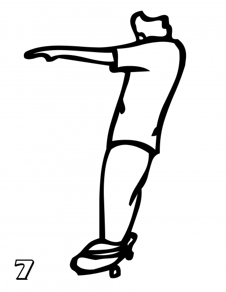Number 7 coloring page image
