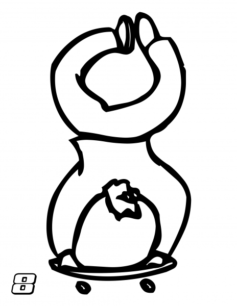 Number 8 coloring page image