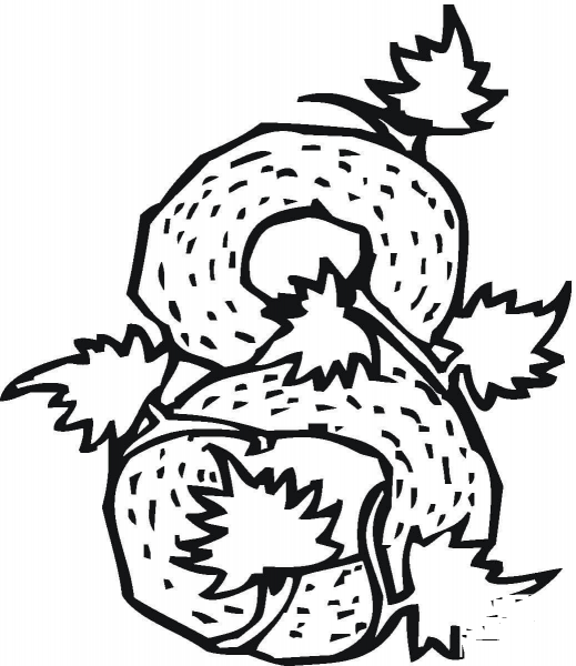 Number 8 coloring page image