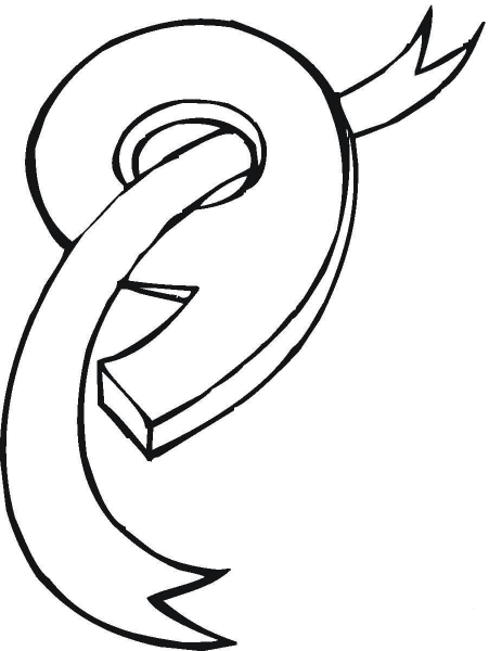 Number 9 coloring page image