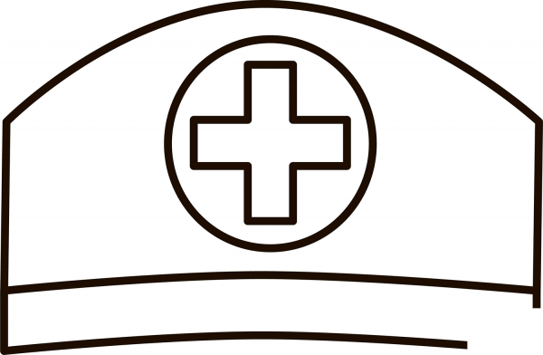 Nurse Cap coloring page image