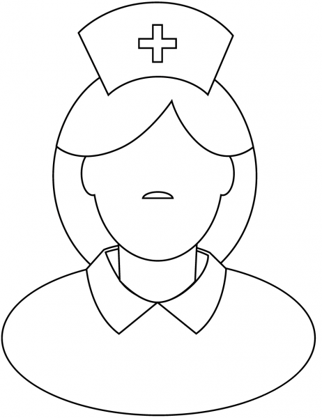 Nurse coloring page image