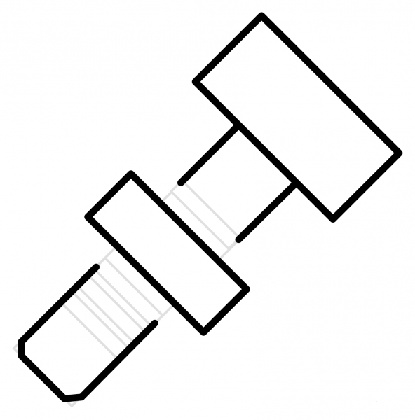 Nut and Bolt Emoji coloring page image