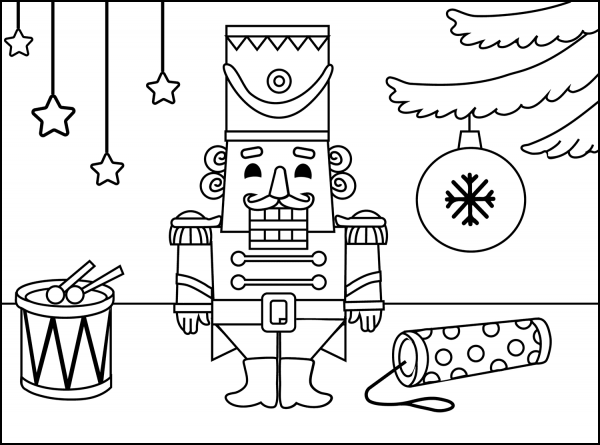 Nutcracker coloring page image