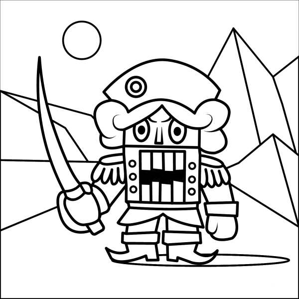 Nutcracker coloring page image