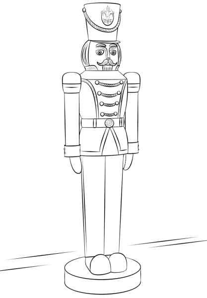 Nutcracker Soldier coloring page image