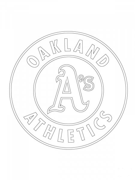 Oakland Athletics Logo coloring page image