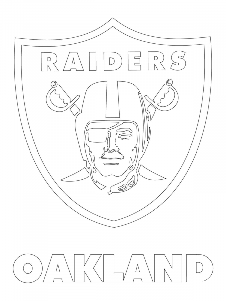 Oakland Raiders Logo  coloring page image