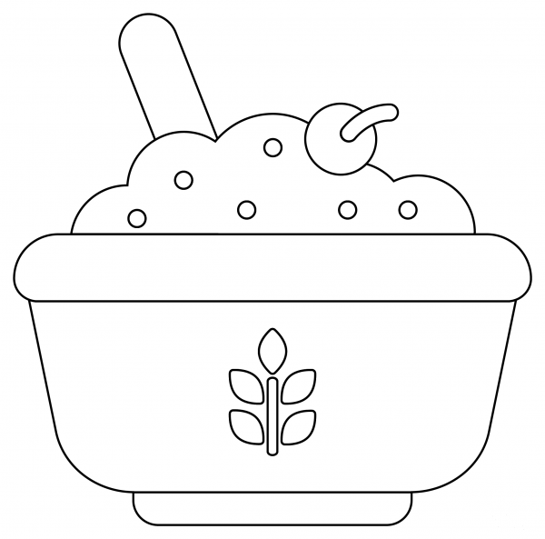 Oatmeal coloring page image