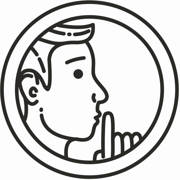 Observe Silence coloring page image