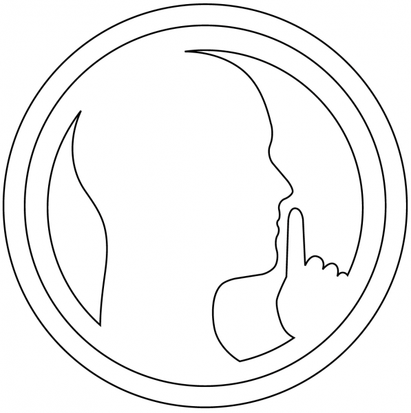 Observe Silence coloring page image