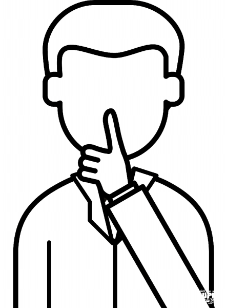 Observe Silence coloring page image