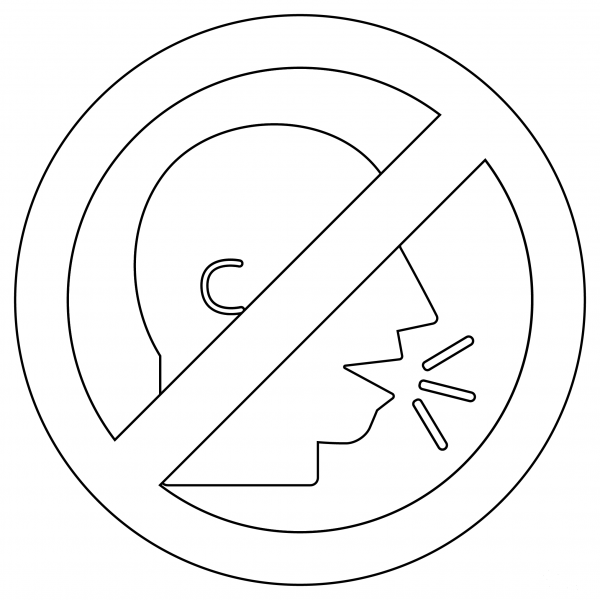 Observe Silence coloring page image