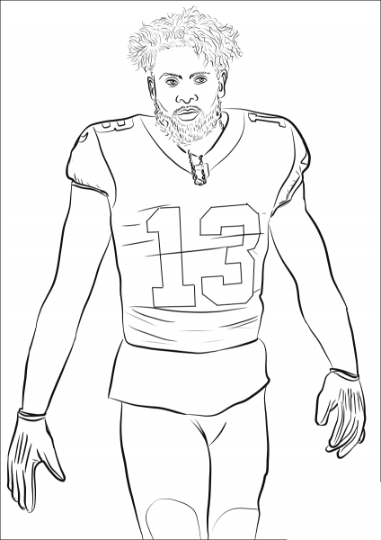 Odell Beckham Jr. coloring page image