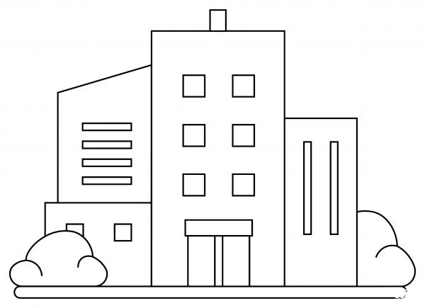 Office Building coloring page image