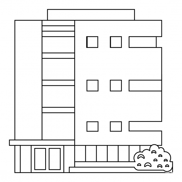 Office Building coloring page image