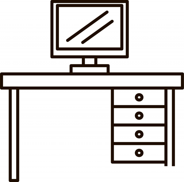 Office Desk coloring page image
