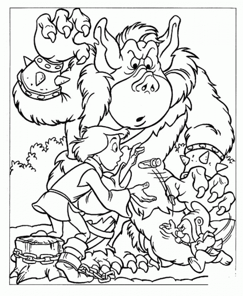 Ogre coloring page image