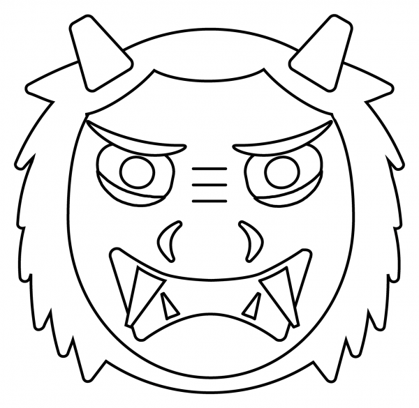 Ogre Emoji coloring page image