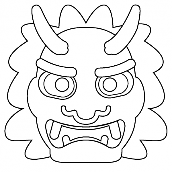 Ogre Emoji coloring page image