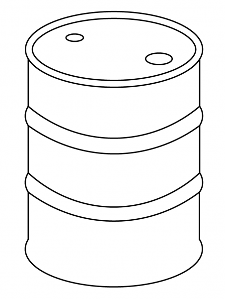 Oil Drum Emoji coloring page image