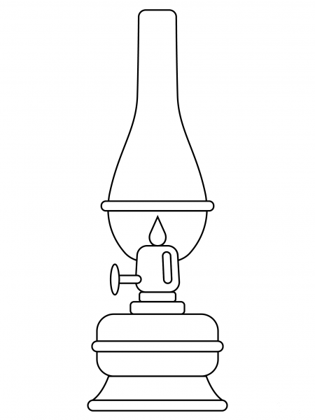 Oil Lamp coloring page image